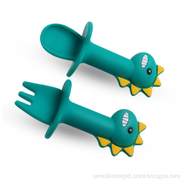 BPA-Free Dinosaur First Training Baby Utensils